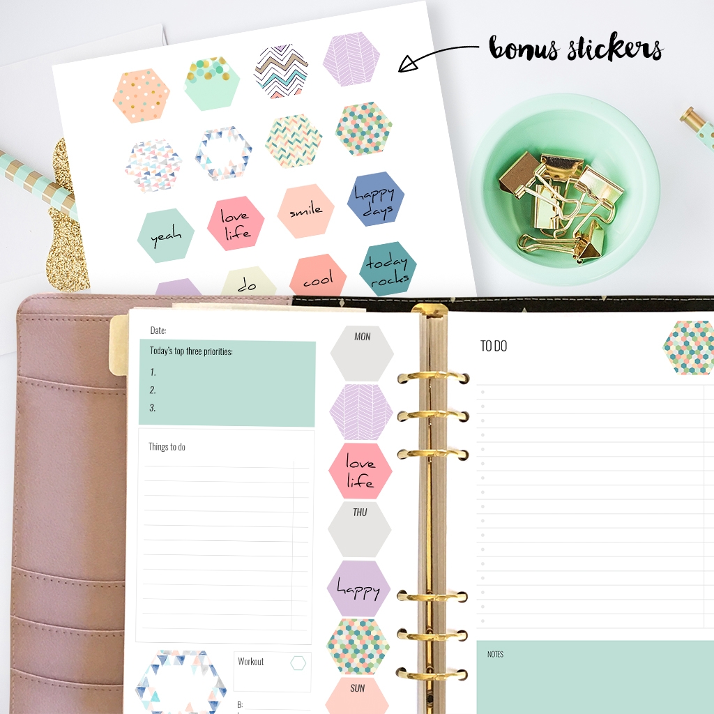 Free Printable Planner Inserts For Large Planners Plus Bonus Planner Stickers Free Printable Planner Inserts For Large Planners Plus Bonus Planner Stickers