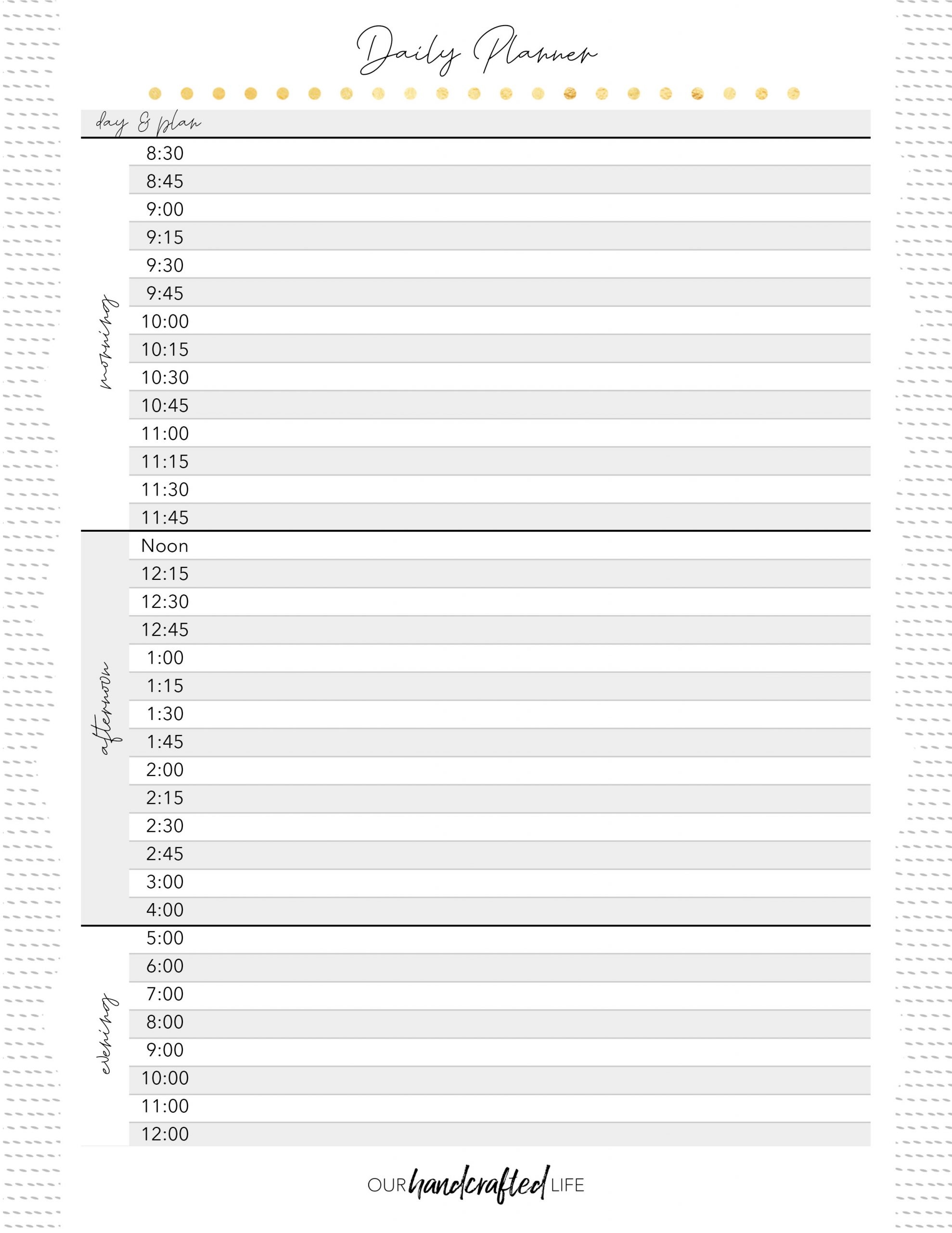 printable daily planner free printable daily planner free