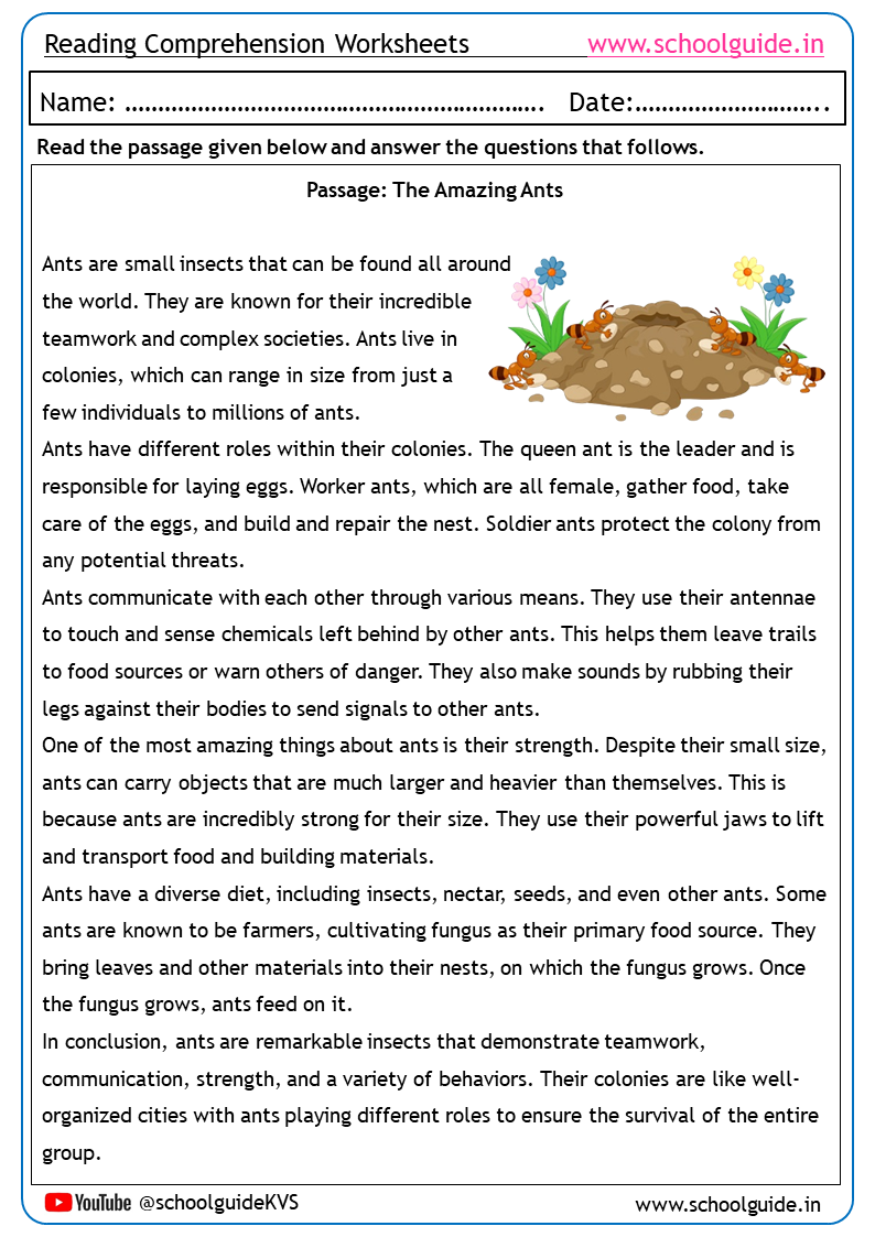 printable reading worksheets for 3rd grade