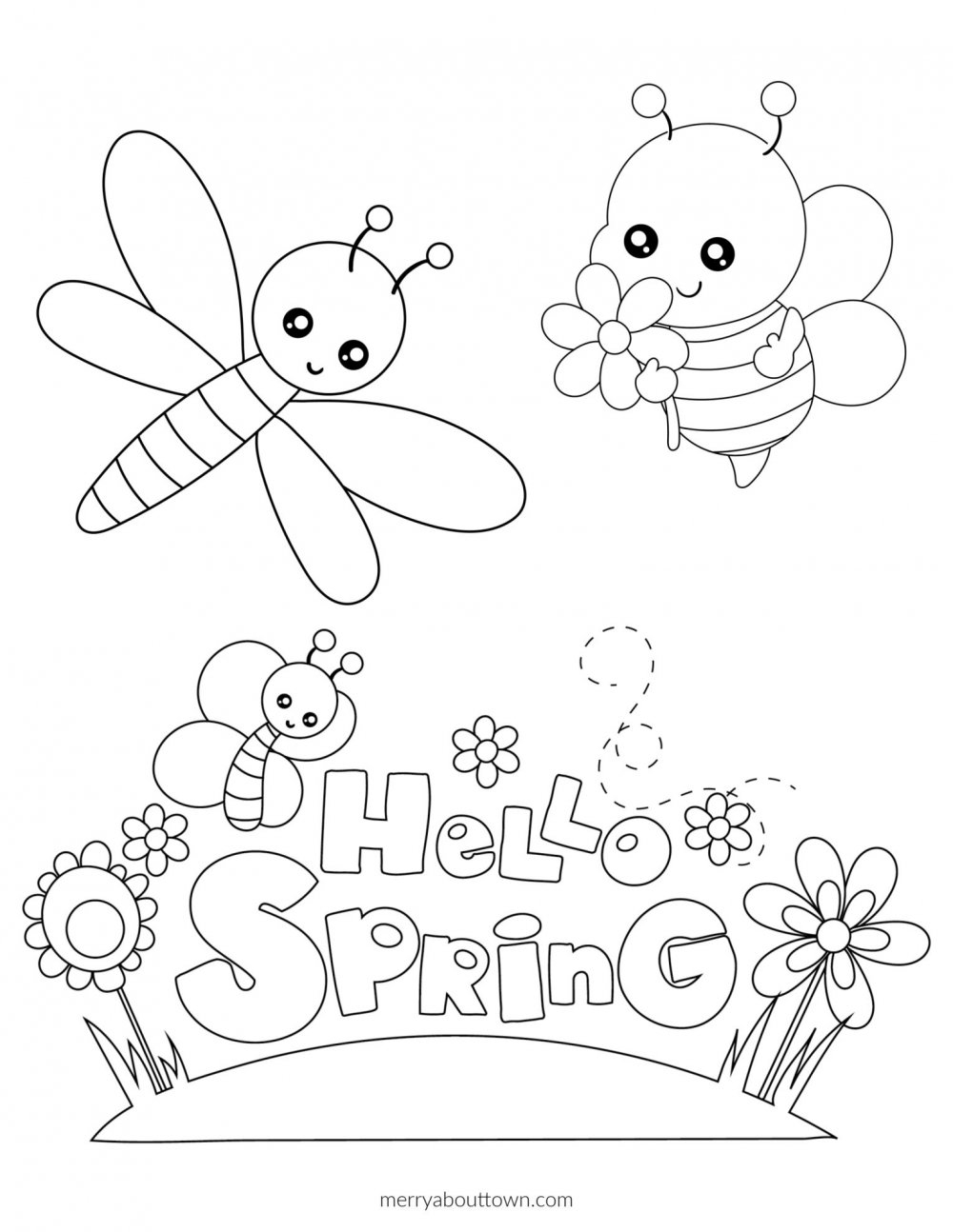 spring pictures to color spring pictures to color