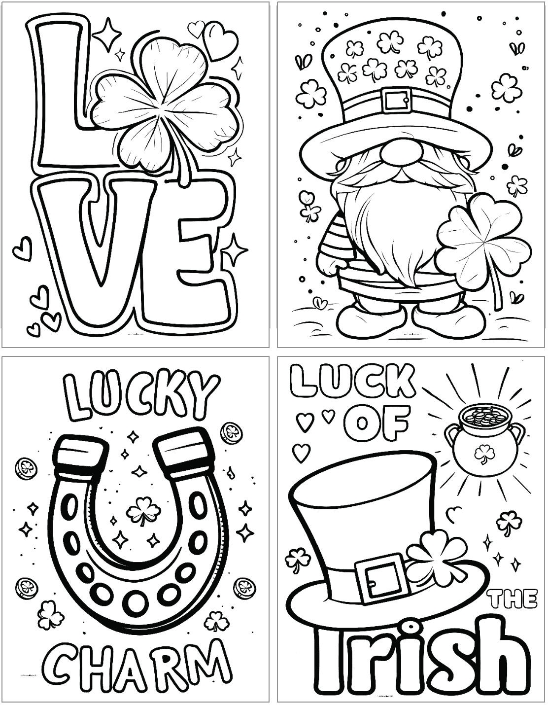 st patricks coloring pages