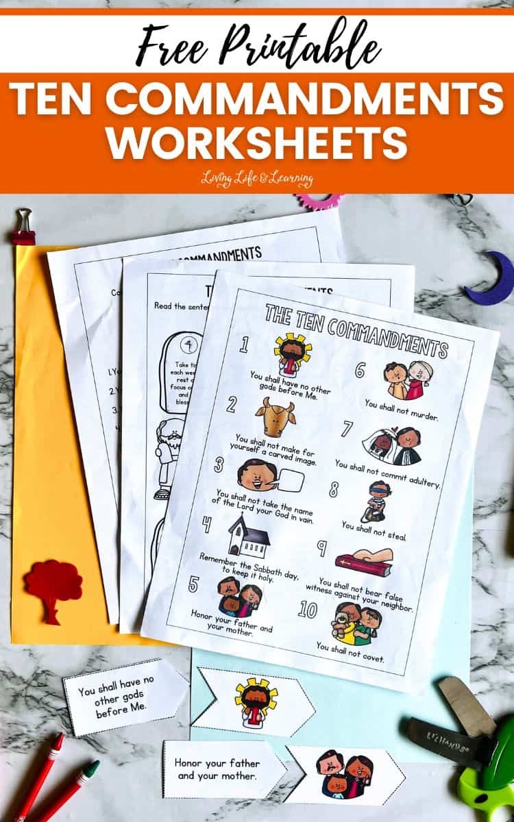 free printable ten commandments worksheets