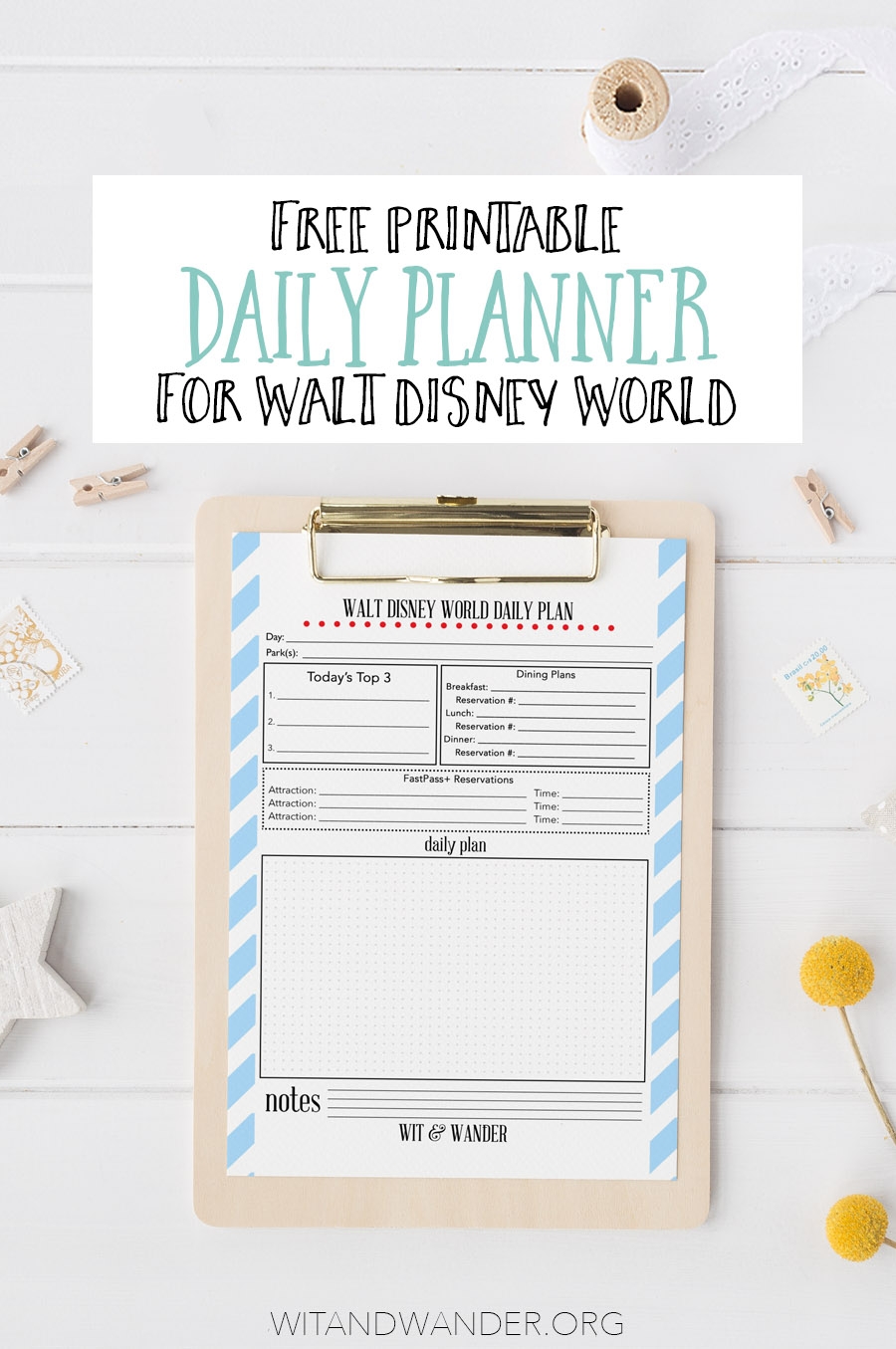 Free Printable Walt Disney World Daily Planner Our Handcrafted Life Free Printable Walt Disney World Daily Planner Our Handcrafted Life