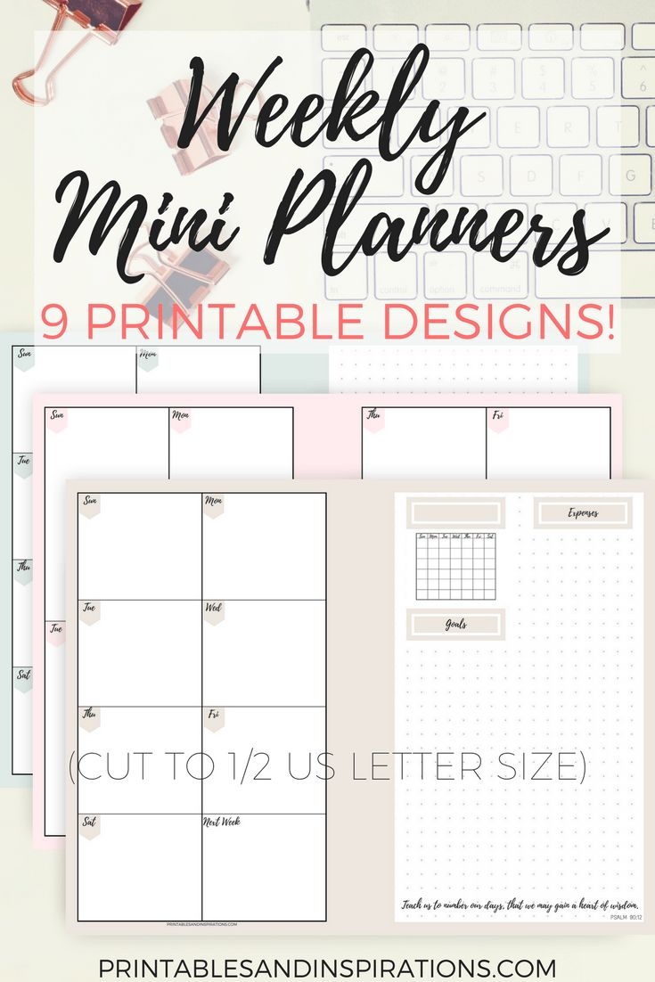 Free Printable Weekly Mini Planner In 9 Designs Printables And Inspirations Free Printable Weekly Mini Planner In 9 Designs Printables And Inspirations