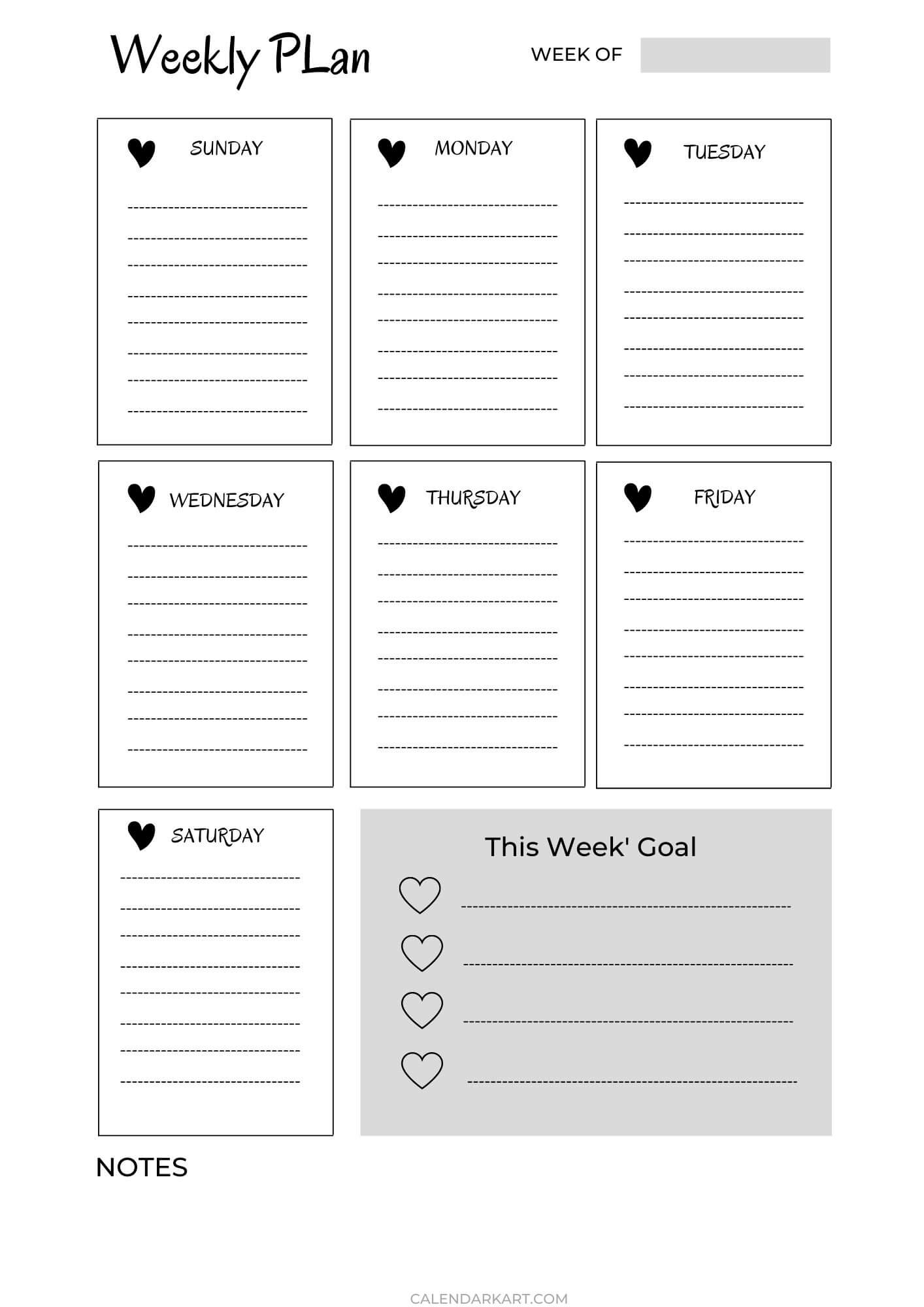 Free Printable Weekly Planner Templates CalendarKart Free Printable Weekly Planner Templates CalendarKart