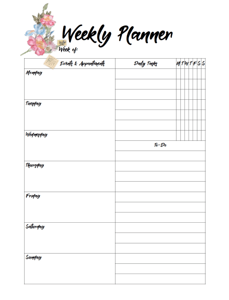 planner printables weekly planner printables weekly