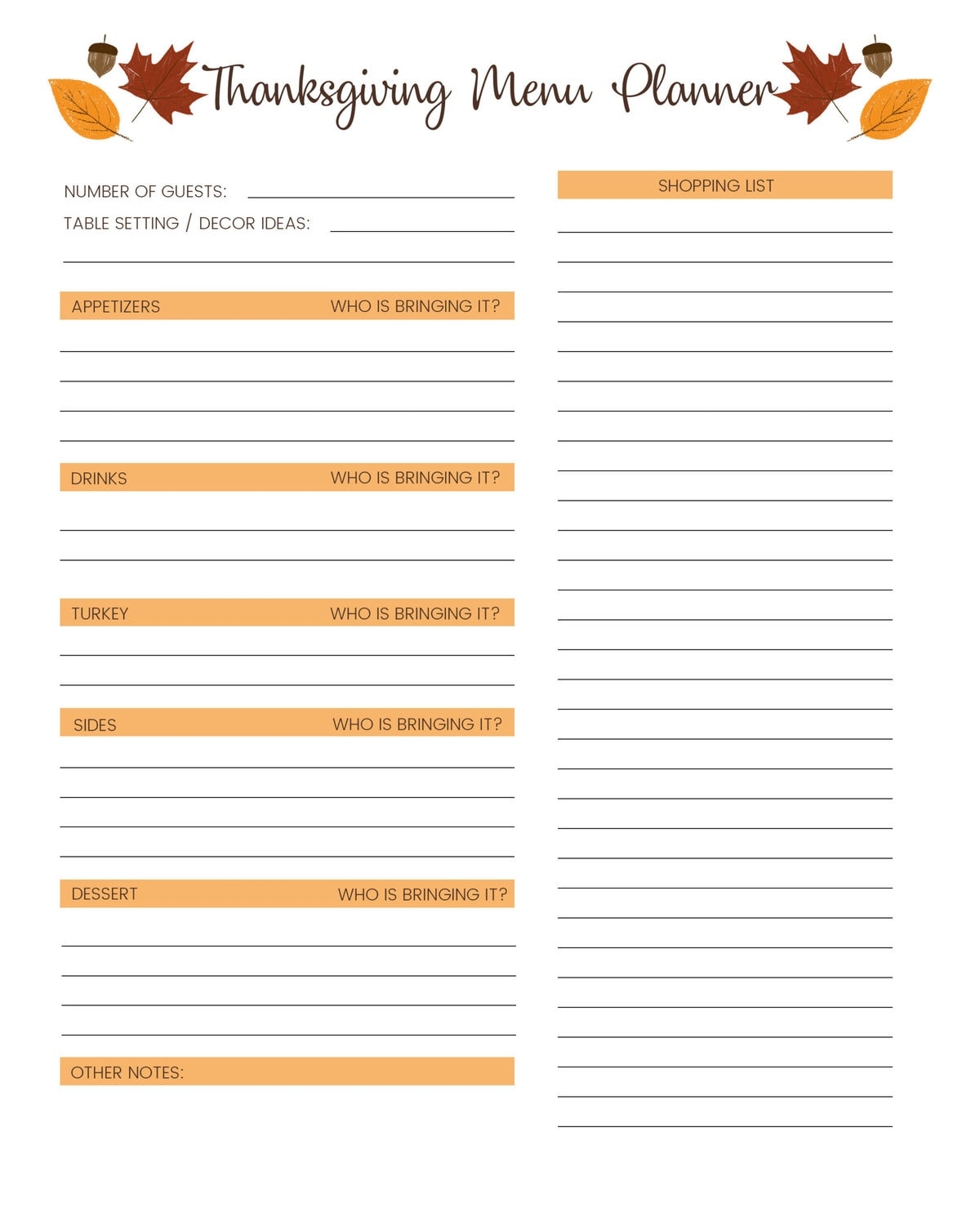 FREE Thanksgiving Menu Template Schedule Tags Lil Luna FREE Thanksgiving Menu Template Schedule Tags Lil Luna