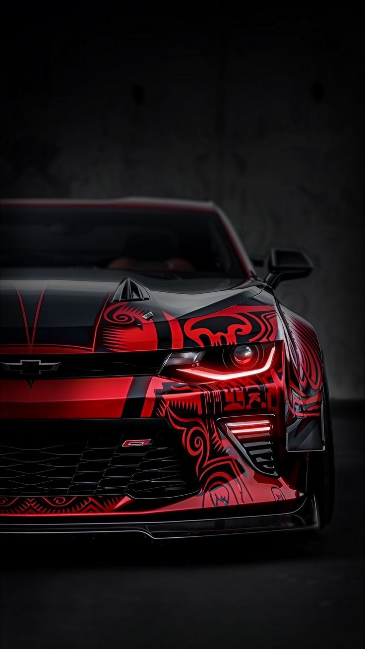 Free Wallpapers 4K Car Tuning Red Black Headlight For Mobile And Desktop