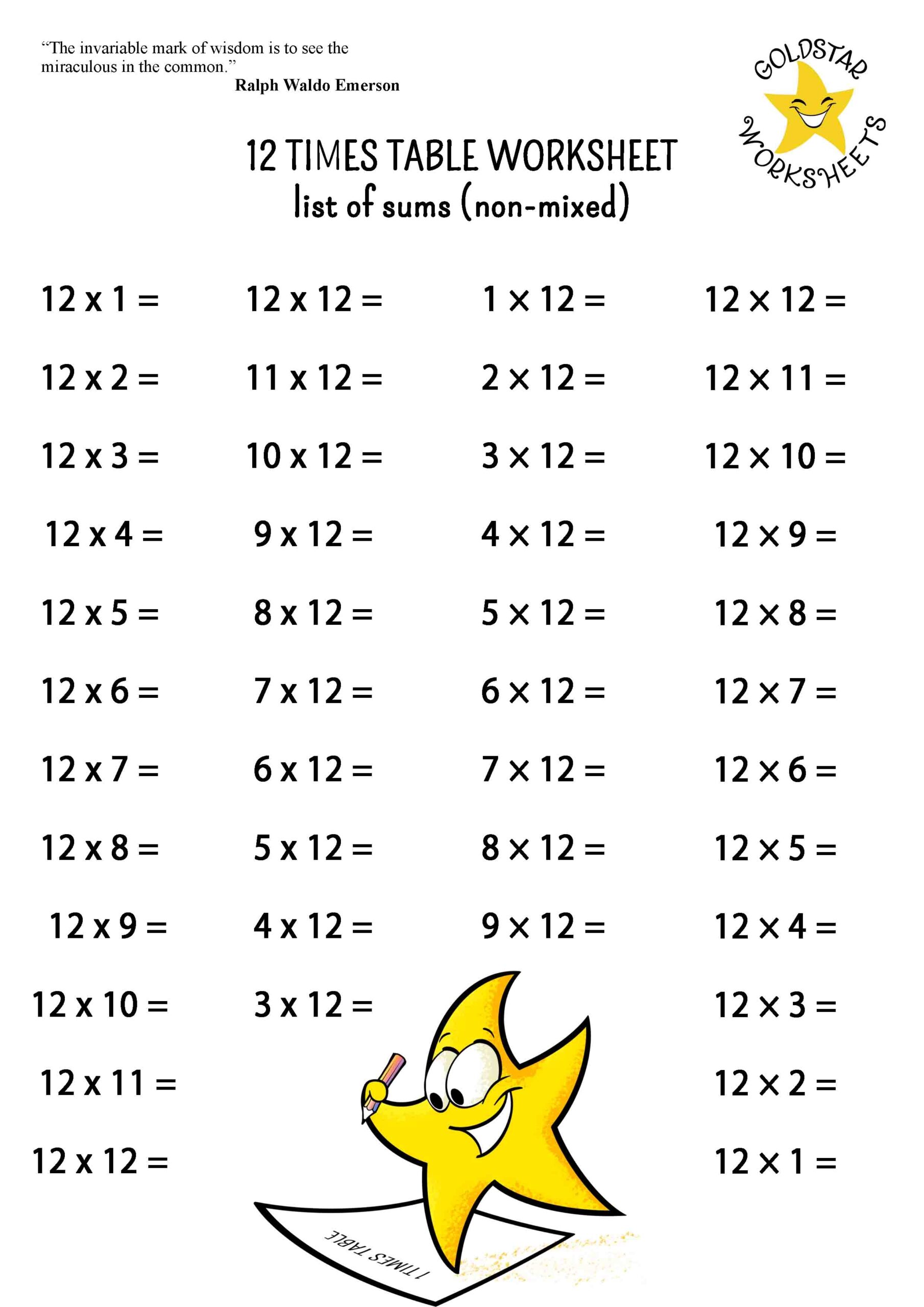 Fun And Free 12 Times Table Worksheets That s Kids Love Fun And Free 12 Times Table Worksheets That s Kids Love