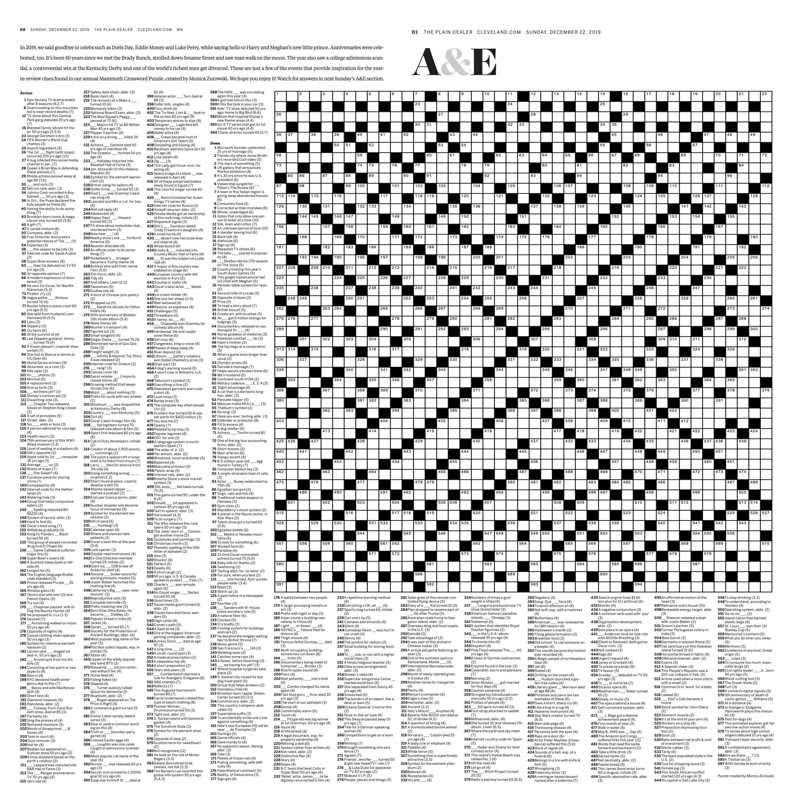 large crossword puzzle printable