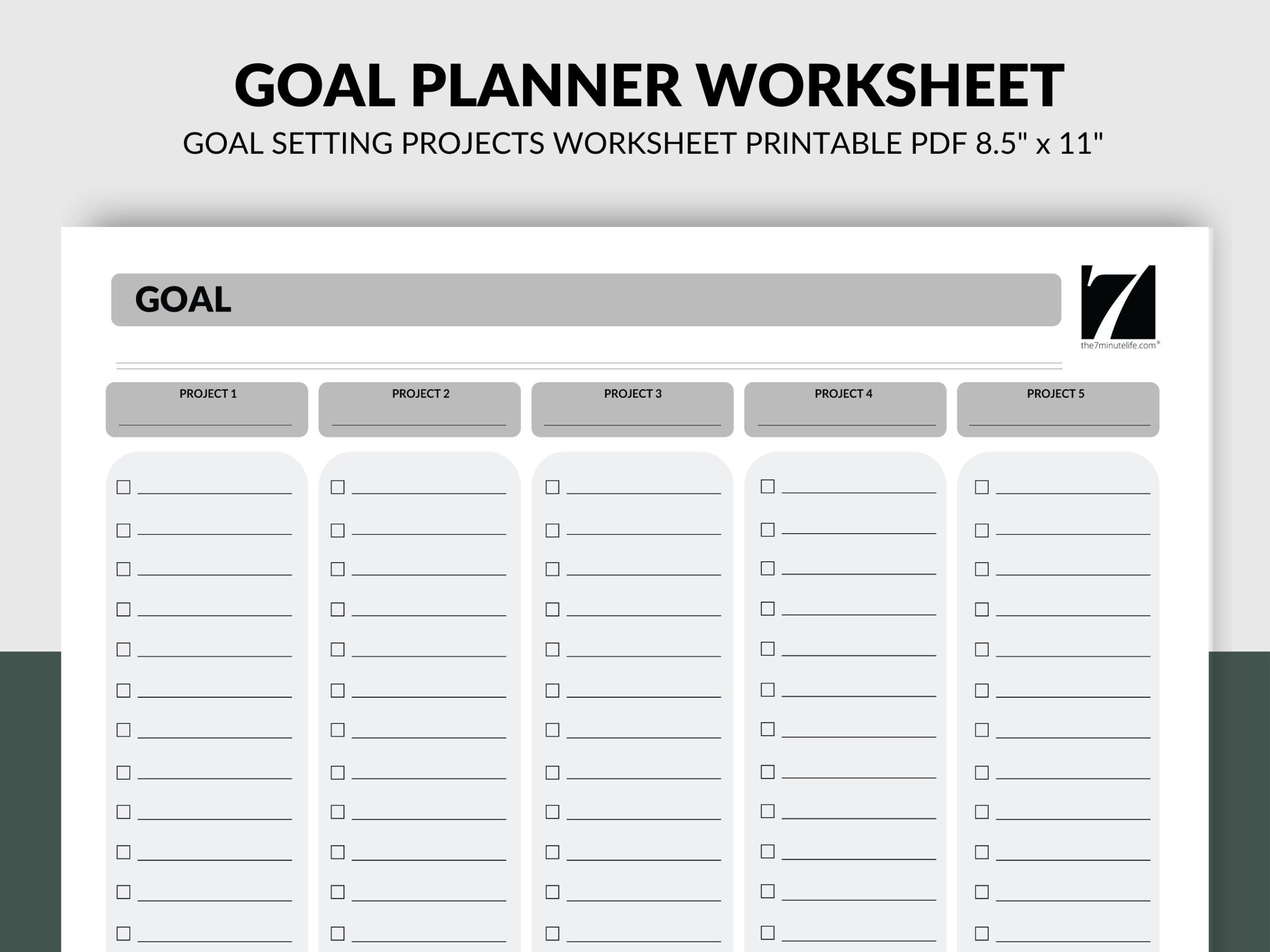 goal setting worksheet printable