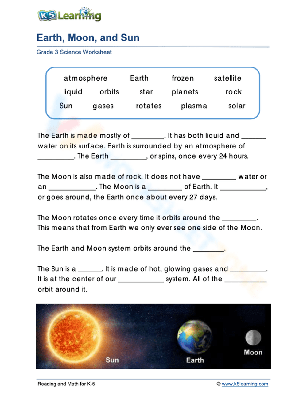 printable science worksheets for grade 3