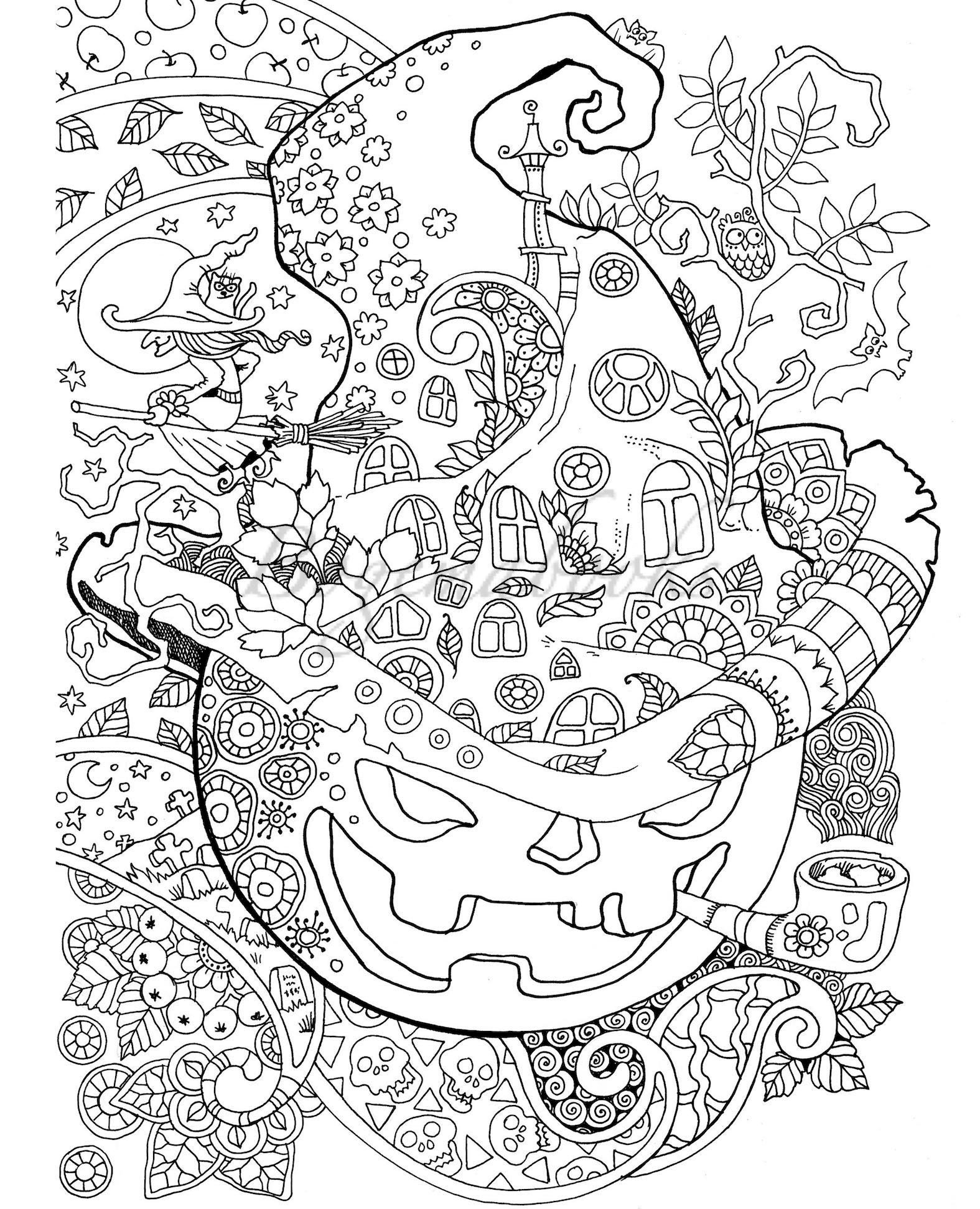 halloween coloring pages for adults