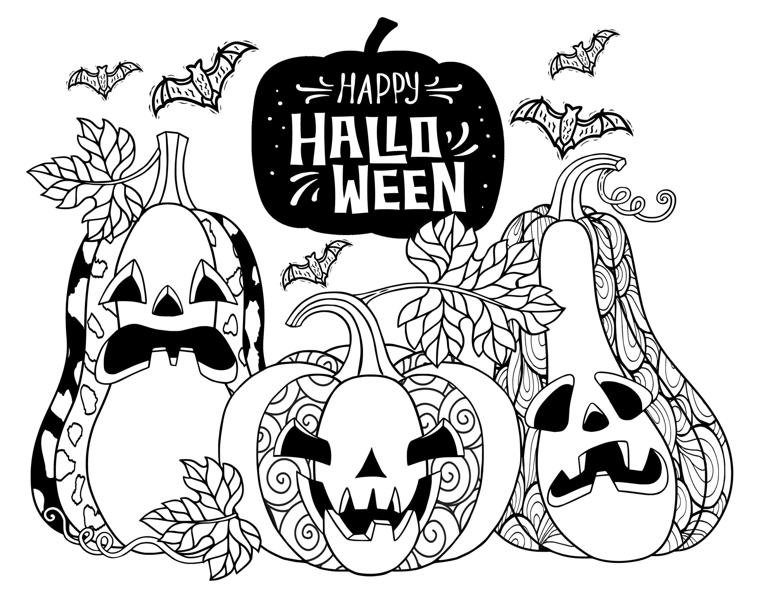 spooky coloring pages
