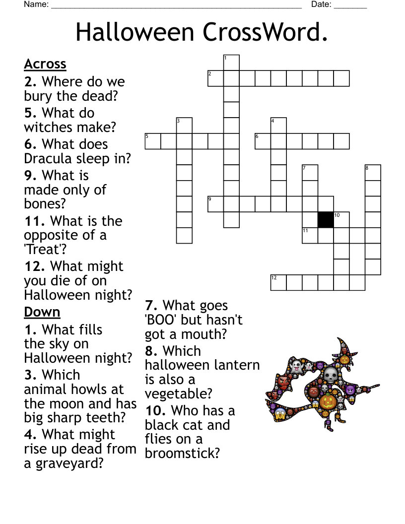 printable crossword puzzles for halloween printable crossword puzzles for halloween