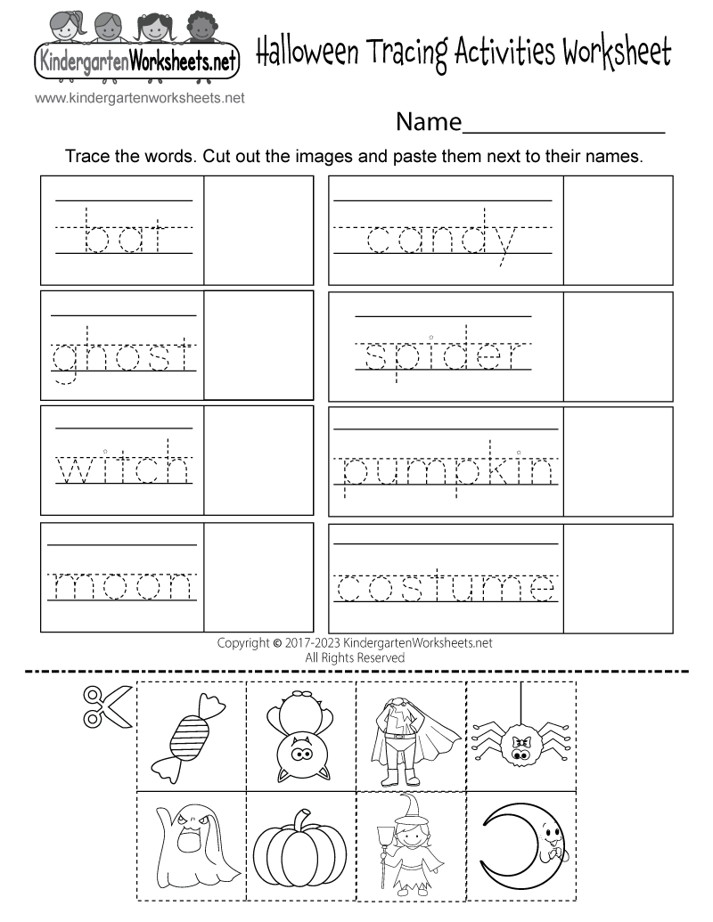 free halloween printable worksheets