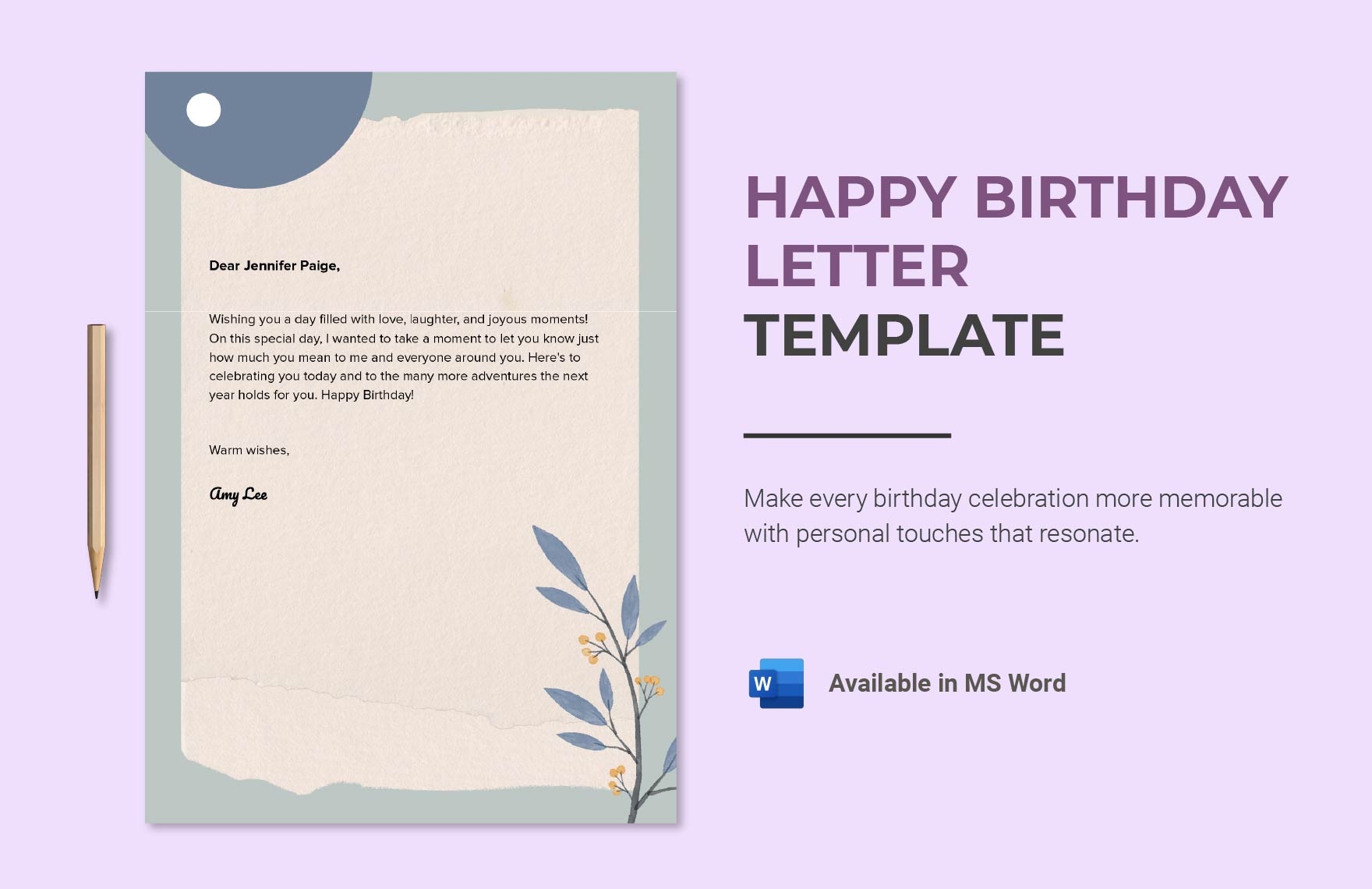 Happy Birthday Letter Template In Word Download Template
