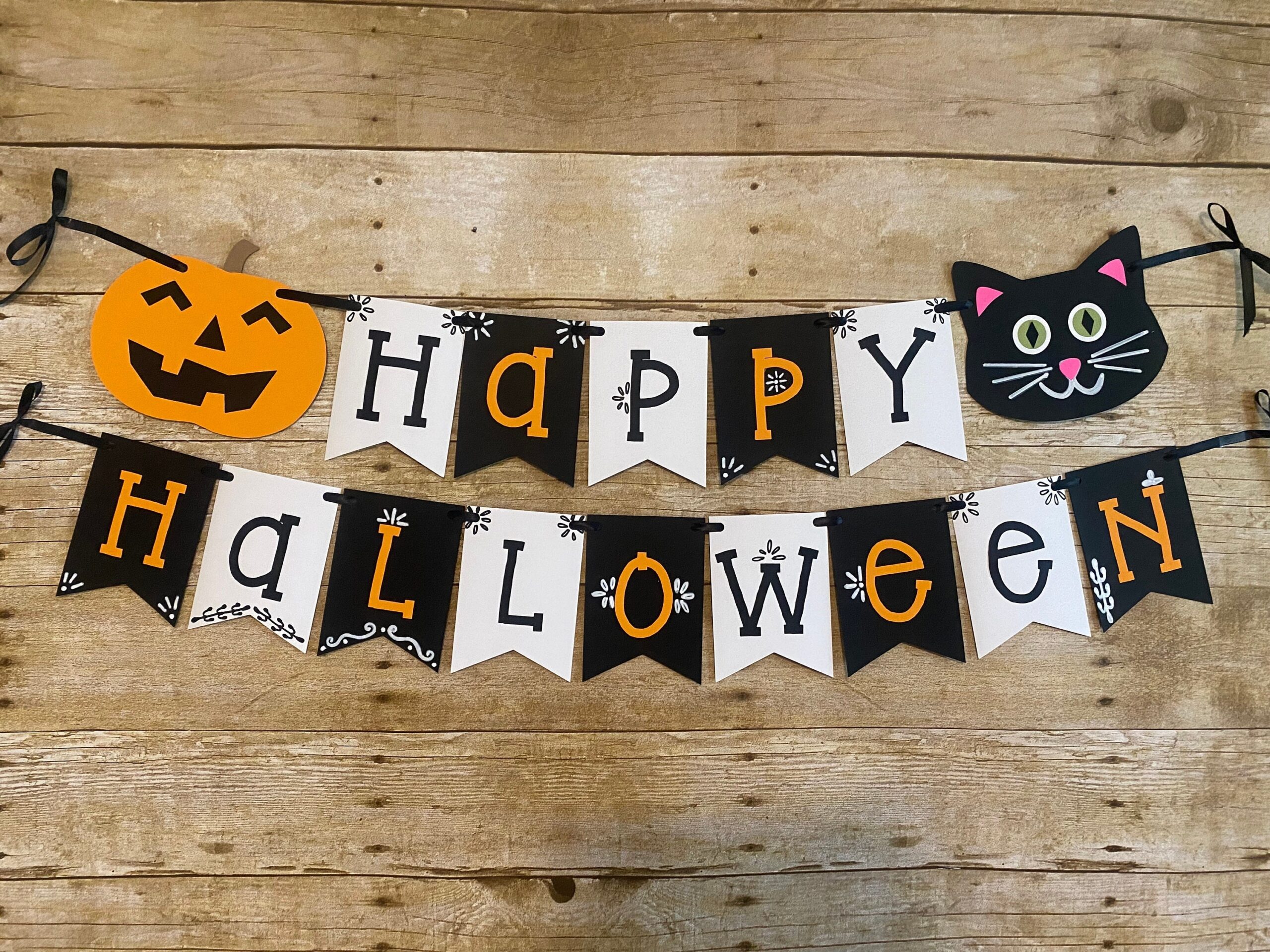Happy Halloween Banner Halloween Decoration Halloween Banner Etsy