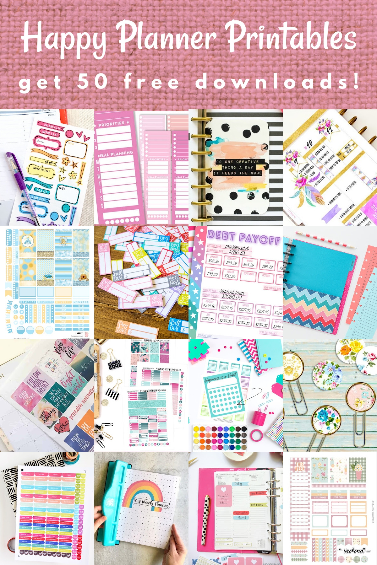 free happy planner printables free happy planner printables