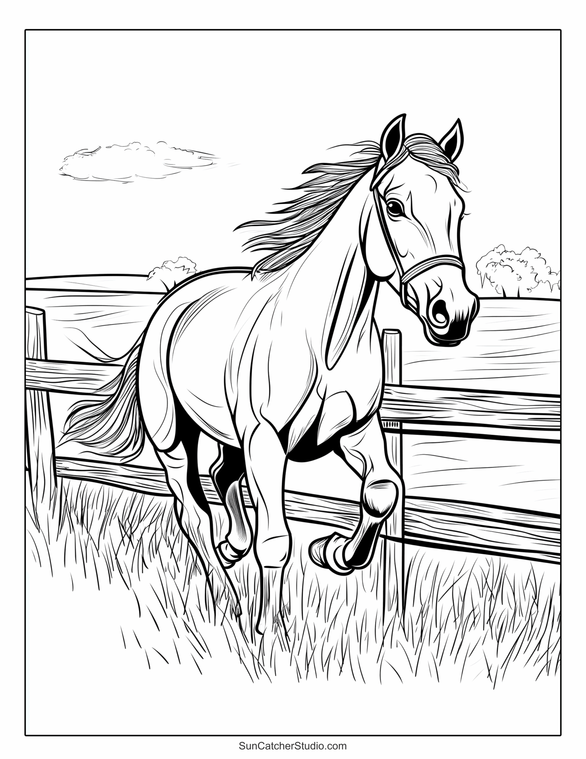 Horse Coloring Pages And Coloring Sheets Free Printables Monograms Design Tools Patterns DIY Projects