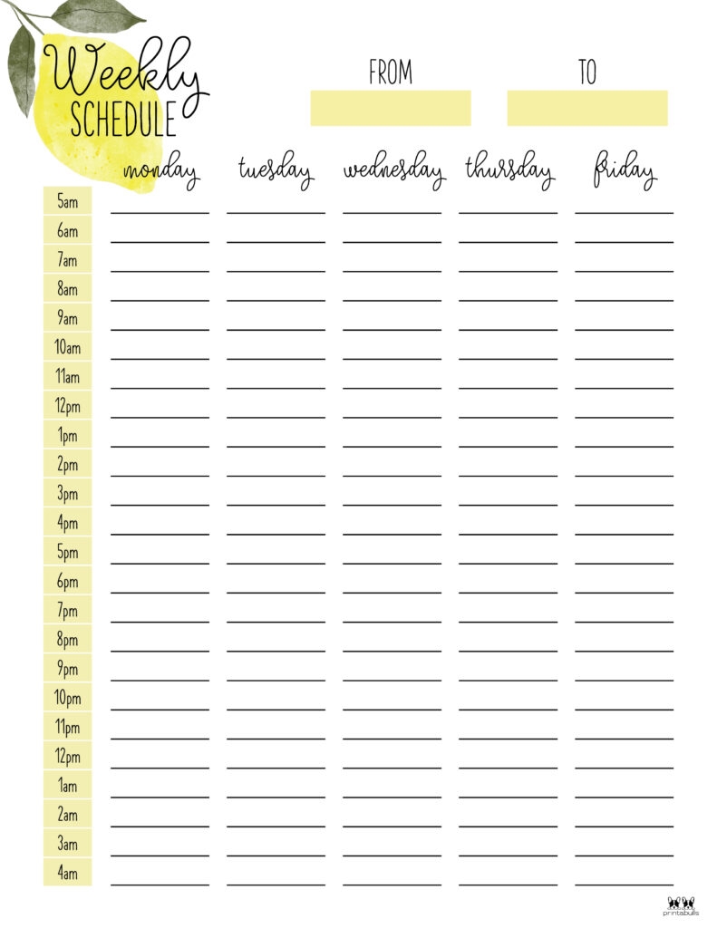 Hourly Planners 20 FREE Printables Printabulls Hourly Planners 20 FREE Printables Printabulls