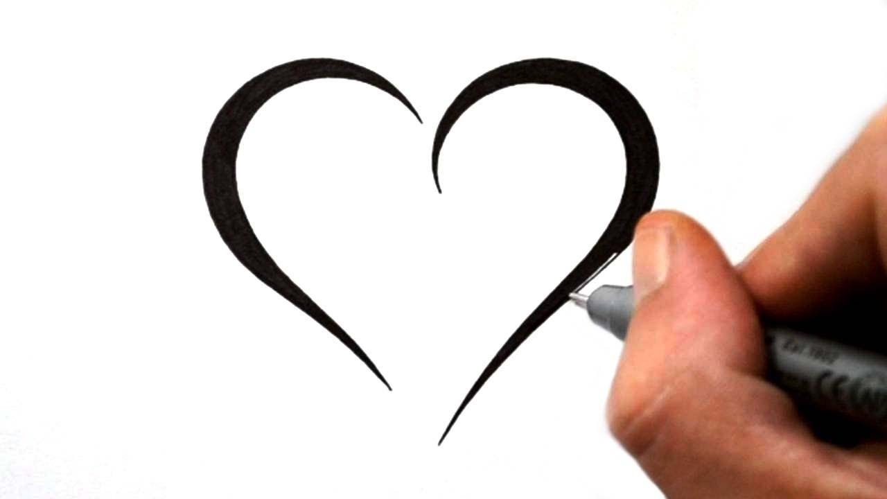 How To Draw A Simple Tribal Heart Tattoo Design 4 YouTube