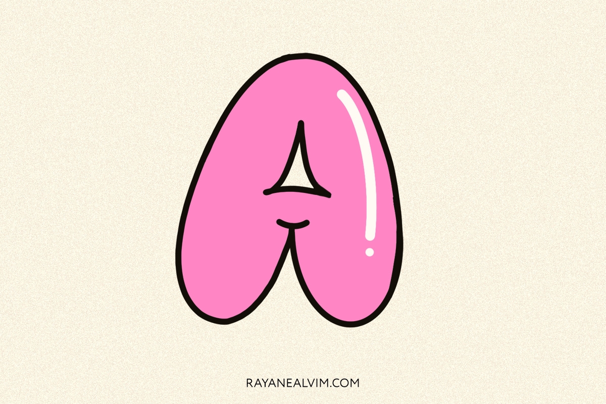 bubble letters a