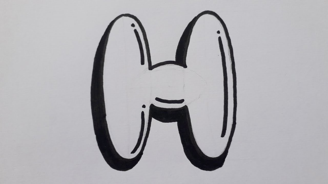 bubble letter h