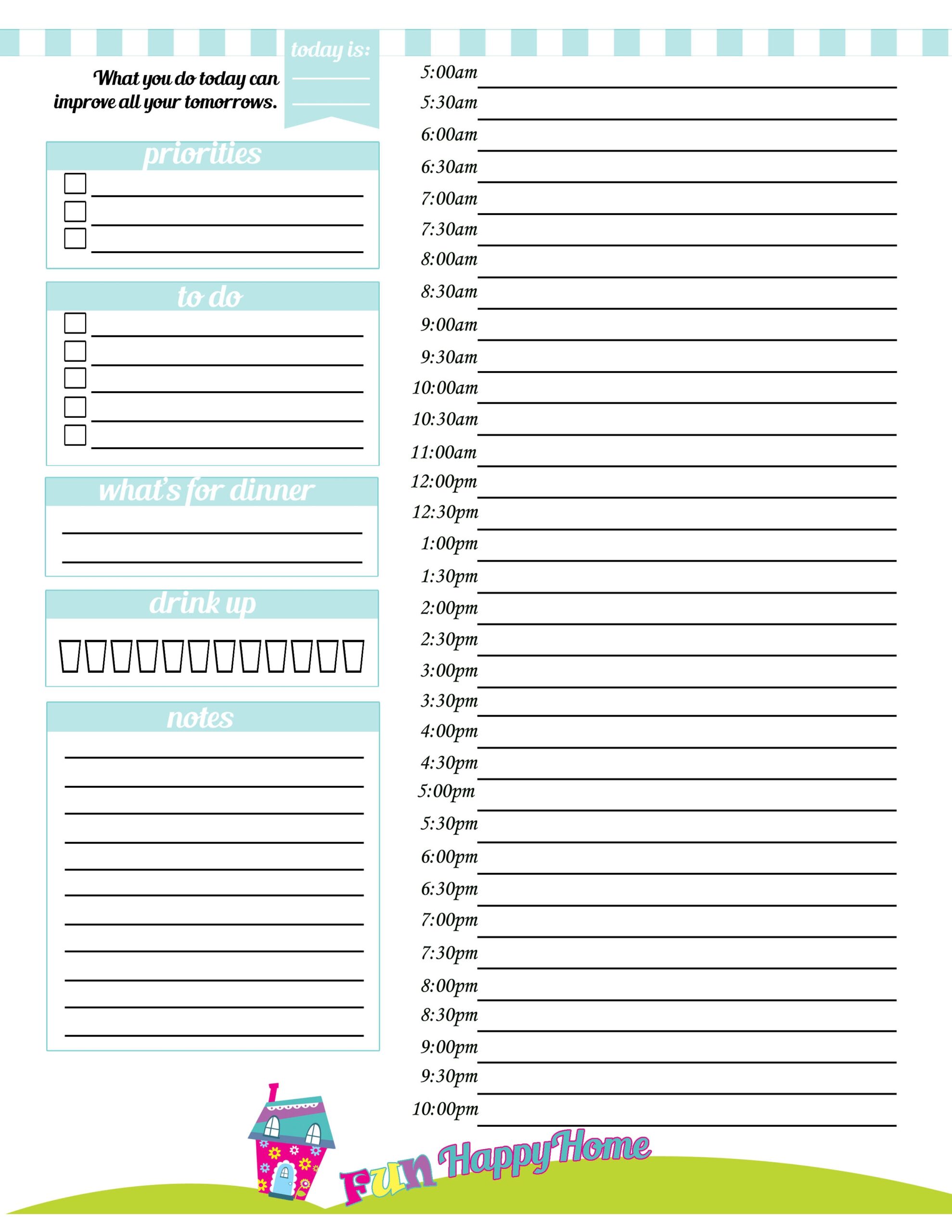 How To Get The Most From Your Day Free Printable Planner Page Fun Happy Home How To Get The Most From Your Day Free Printable Planner Page Fun Happy Home