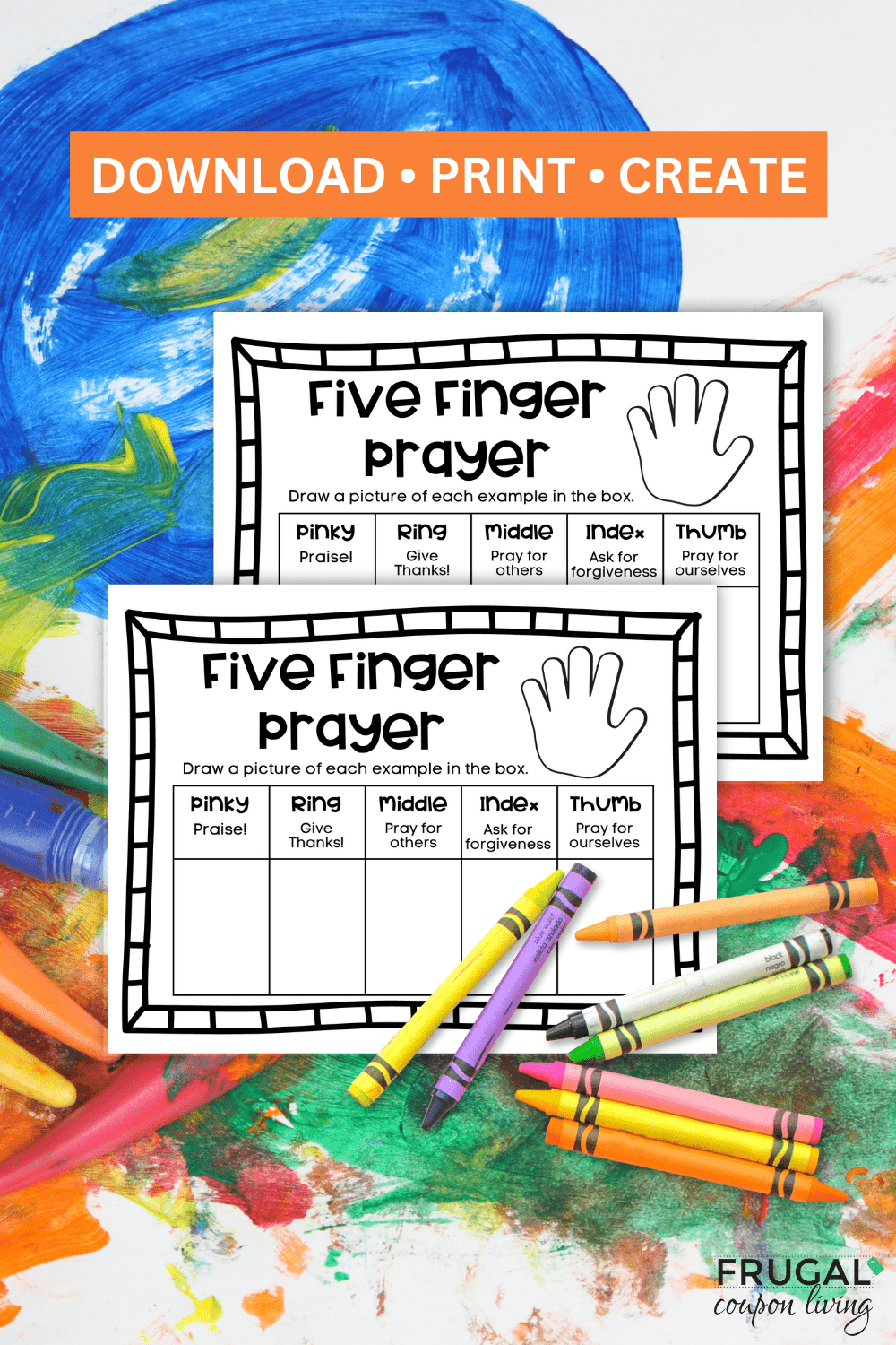 How To Pray The 5 Finger Prayer Printable Worksheet For Kids
