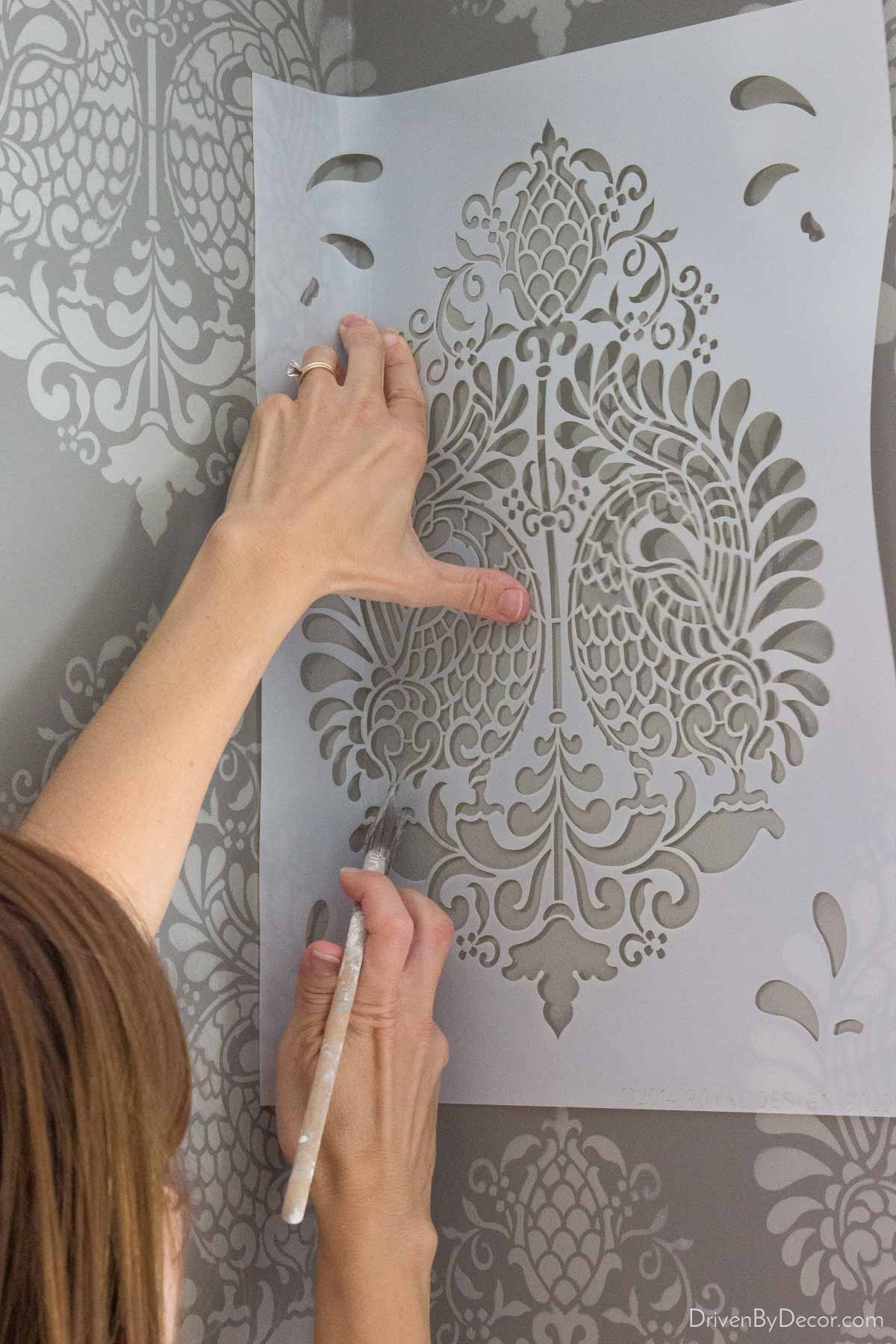 How To Stencil A Wall To Create A Stunning Space Driven By Decor