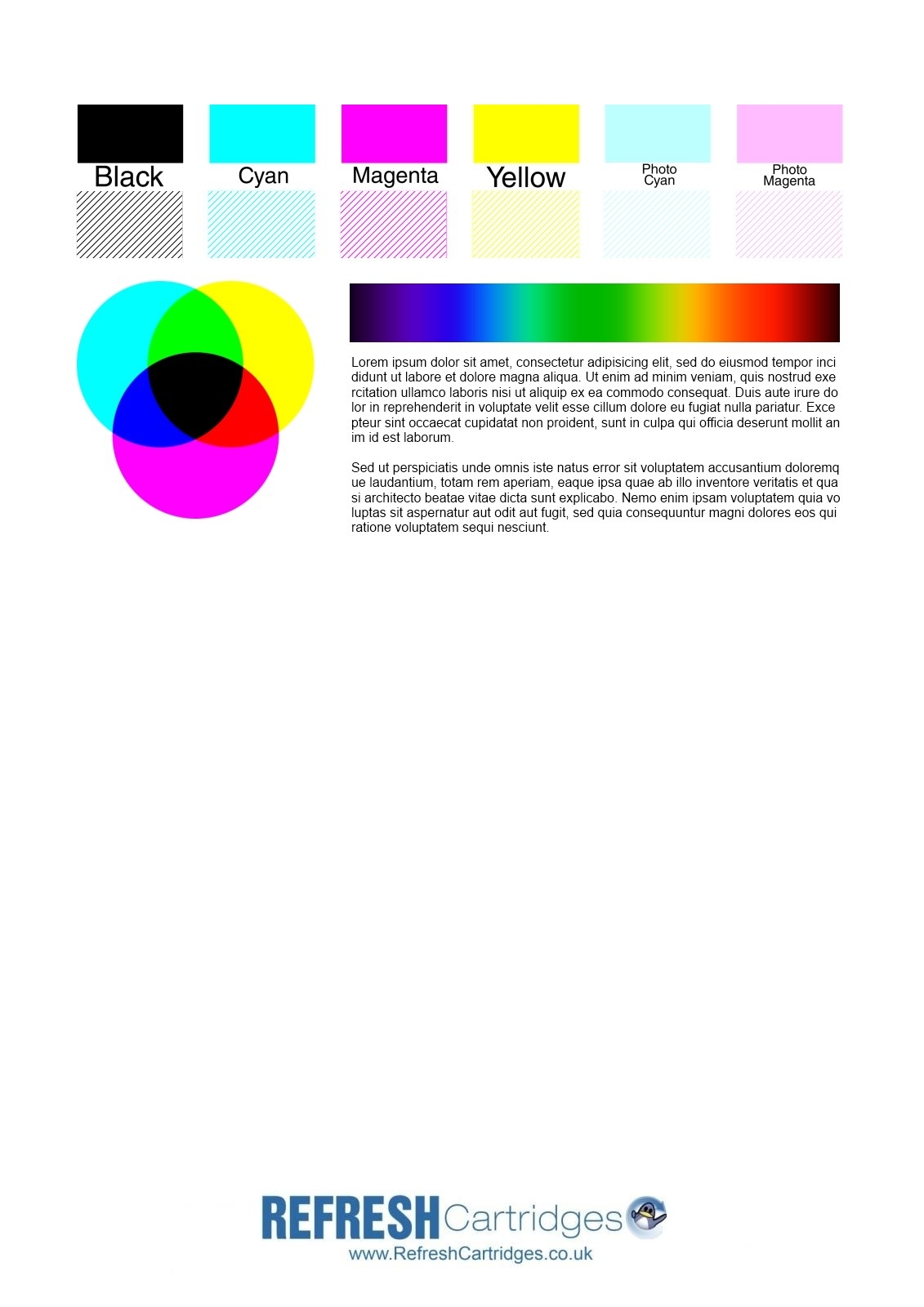 printer color test page