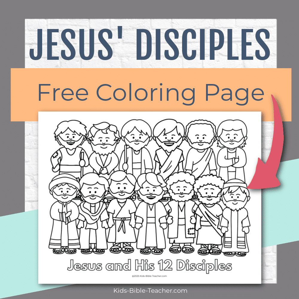 Jesus Disciples Coloring Page Free Printable Kids Bible Teacher Jesus Disciples Coloring Page Free Printable Kids Bible Teacher