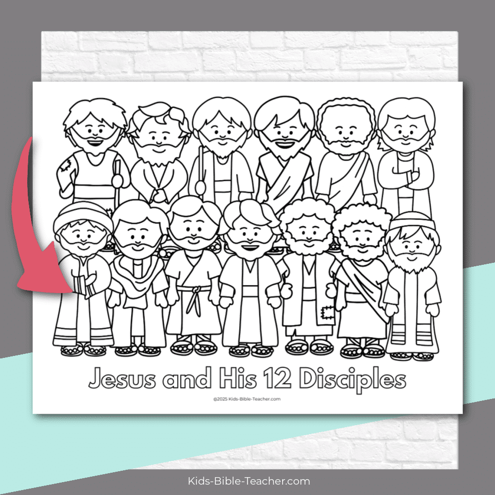 Jesus Disciples Coloring Page Free Printable Kids Bible Teacher Jesus Disciples Coloring Page Free Printable Kids Bible Teacher