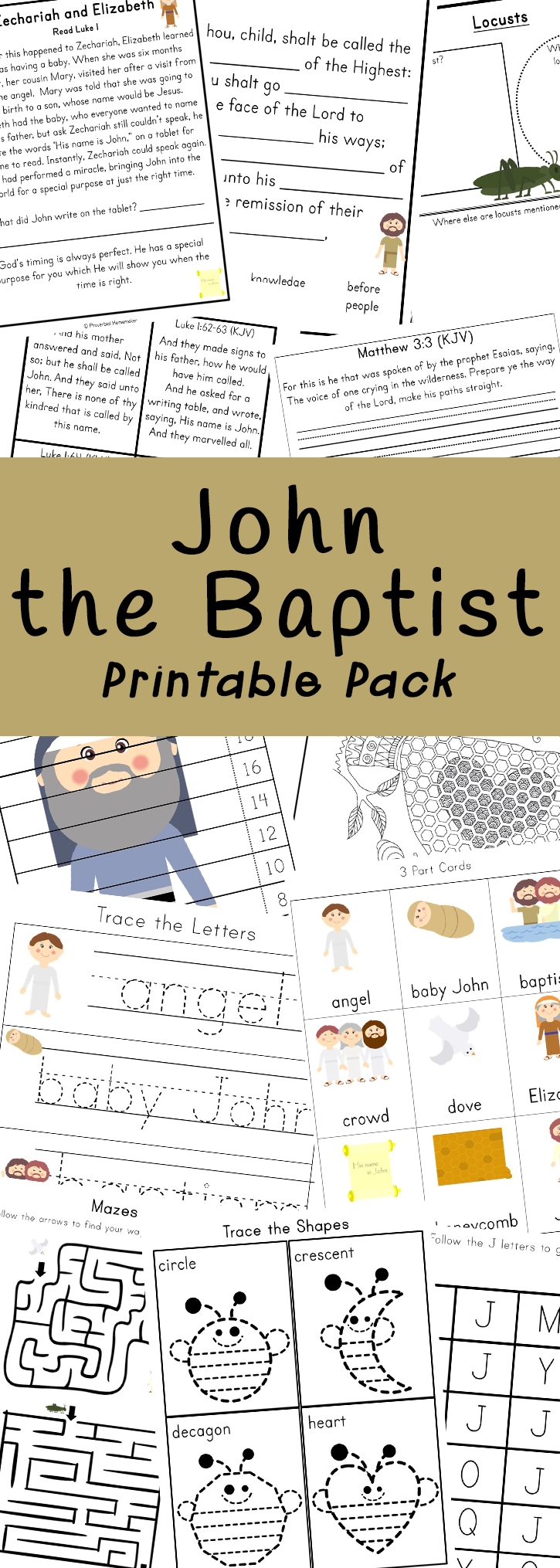 free printable john the baptist worksheets