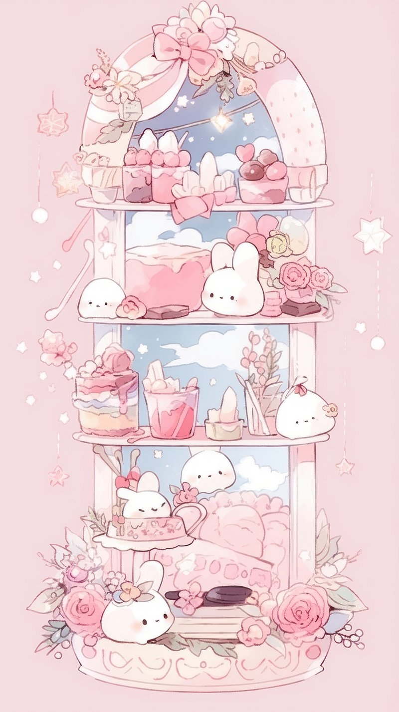 Kawaii Phone Wallpaper Images Free Photos PNG Stickers Wallpapers Backgrounds Rawpixel