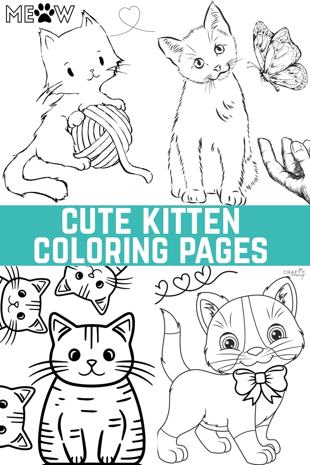 Kitten Coloring Pages To Print Crafty Morning