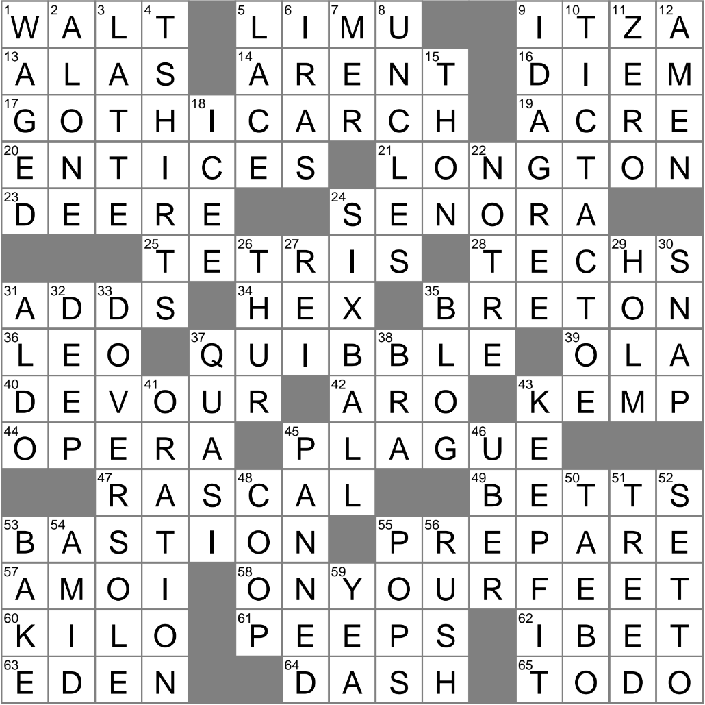 los angeles times sunday crossword puzzle printable