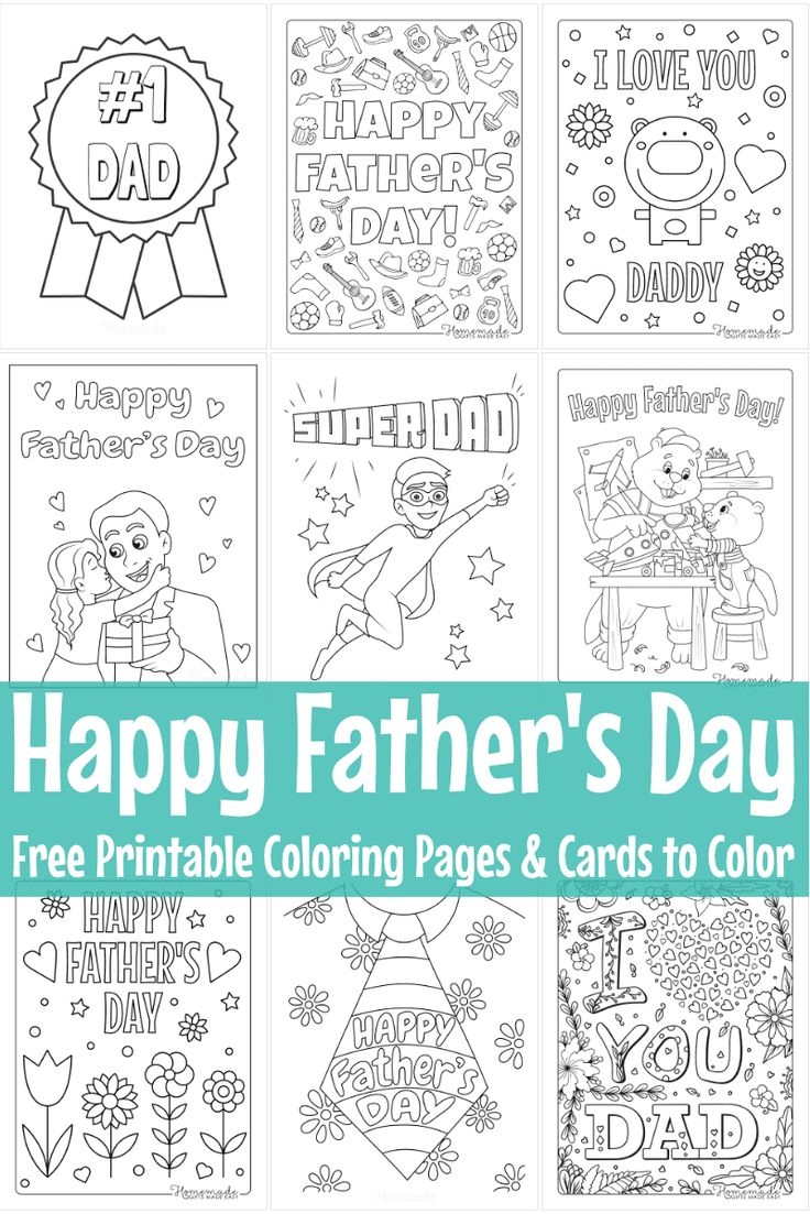 color pages for father's day