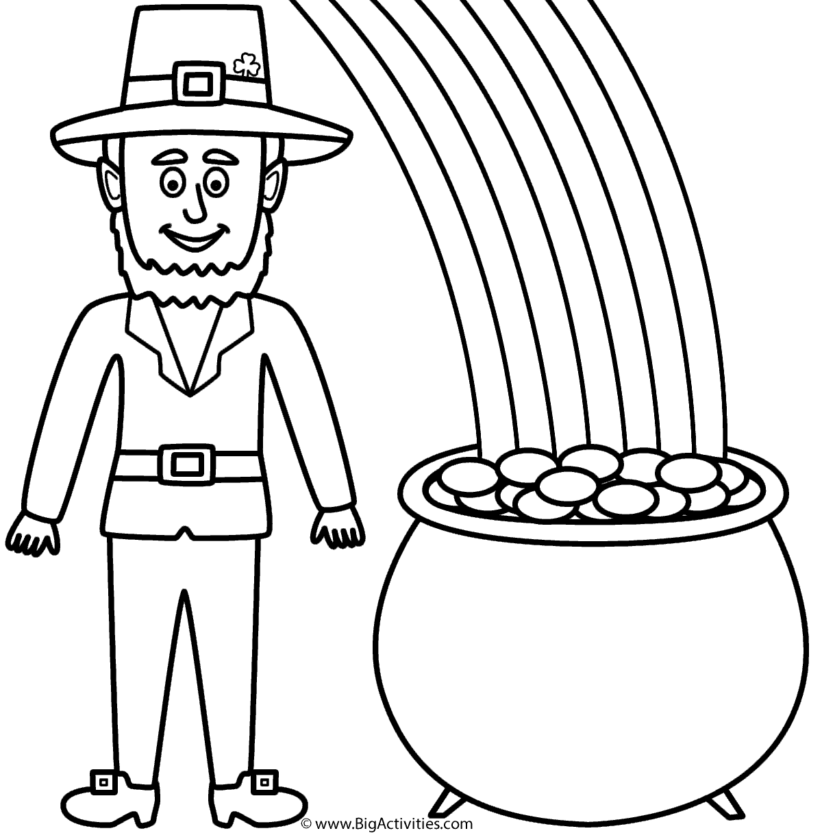 pictures to color of leprechauns