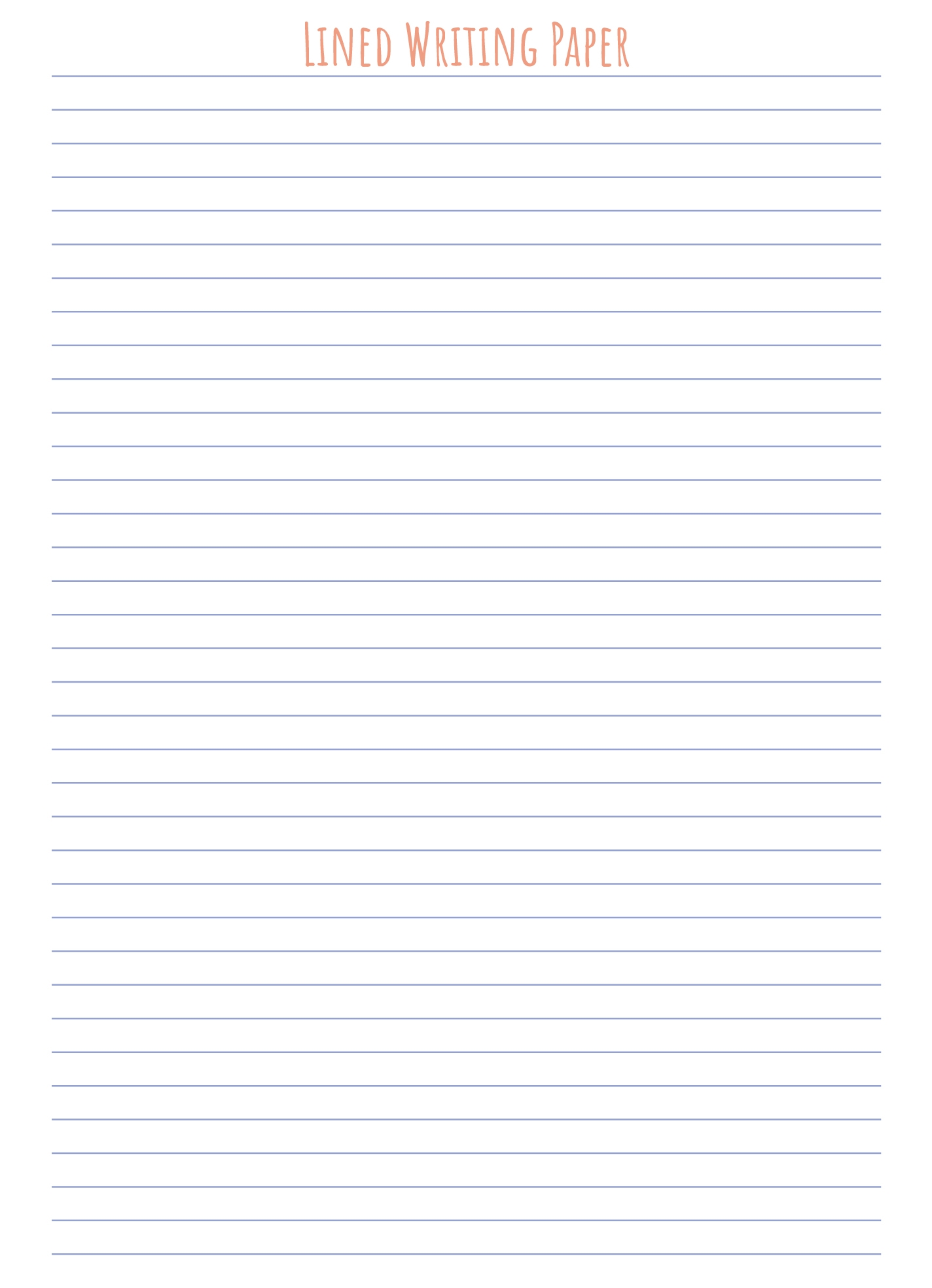 lined paper template