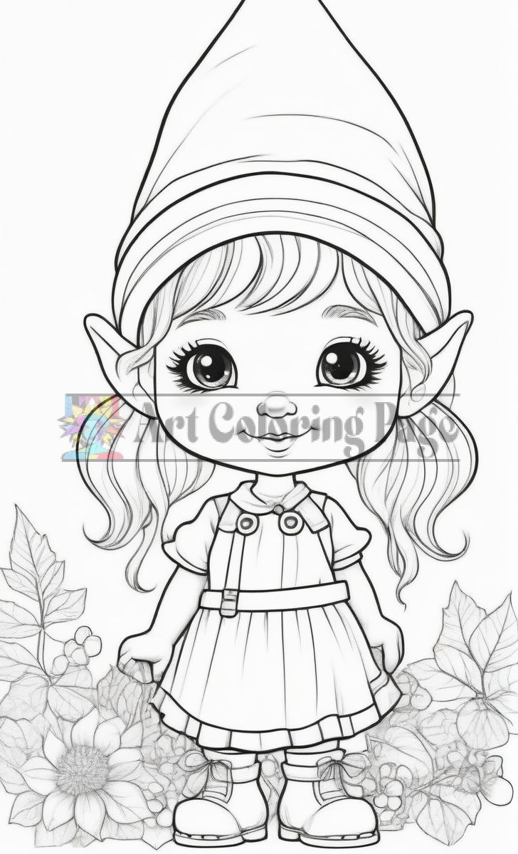 Magical Elves Free Coloring Pages Instant PDF Download For All Ages