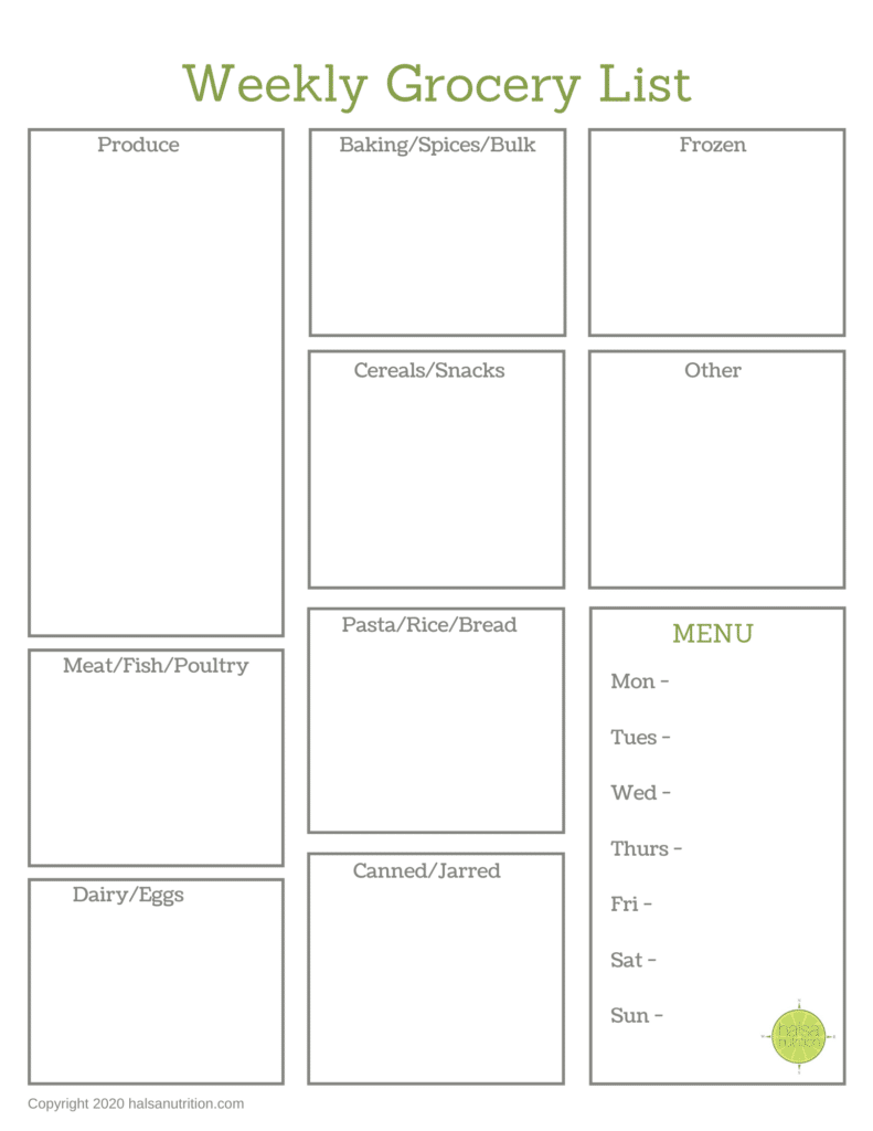 Menu Plan And Shopping List Template H lsa Nutrition Menu Plan And Shopping List Template H lsa Nutrition