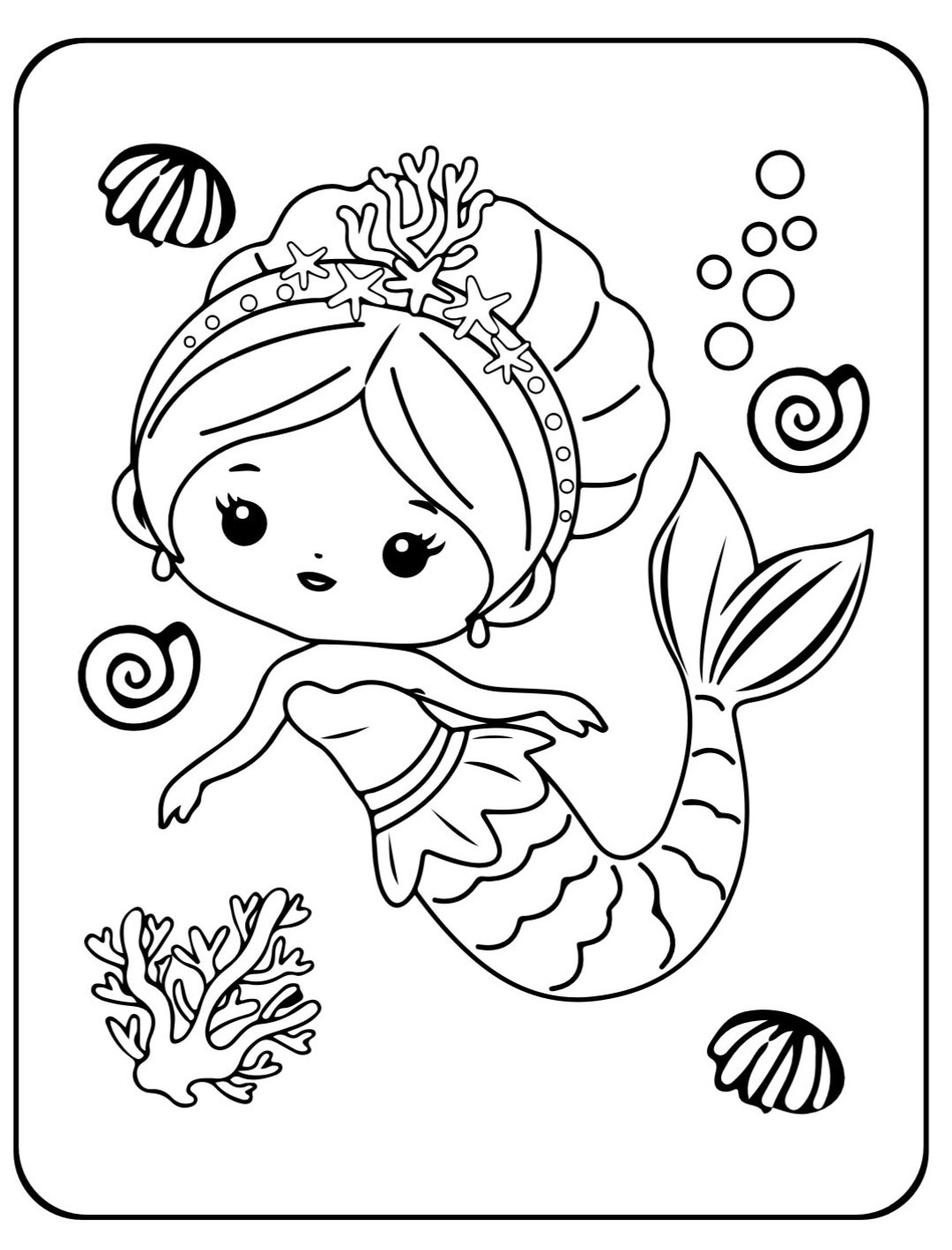 mermaids coloring pages
