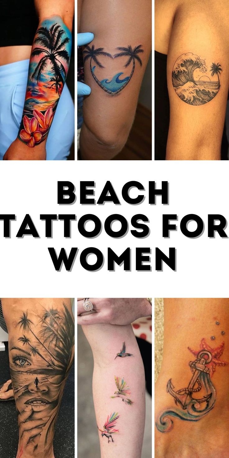 Minimal Beach Tattoos For Women Fine Line And Dainty Designs For Forearm And Ankle