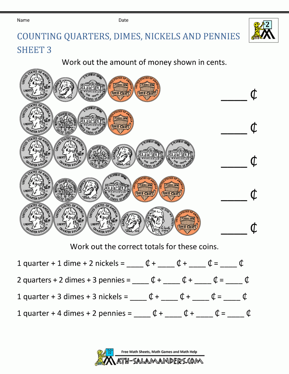 printable 2nd grade math worksheets