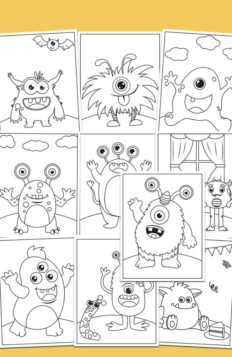 monster coloring page