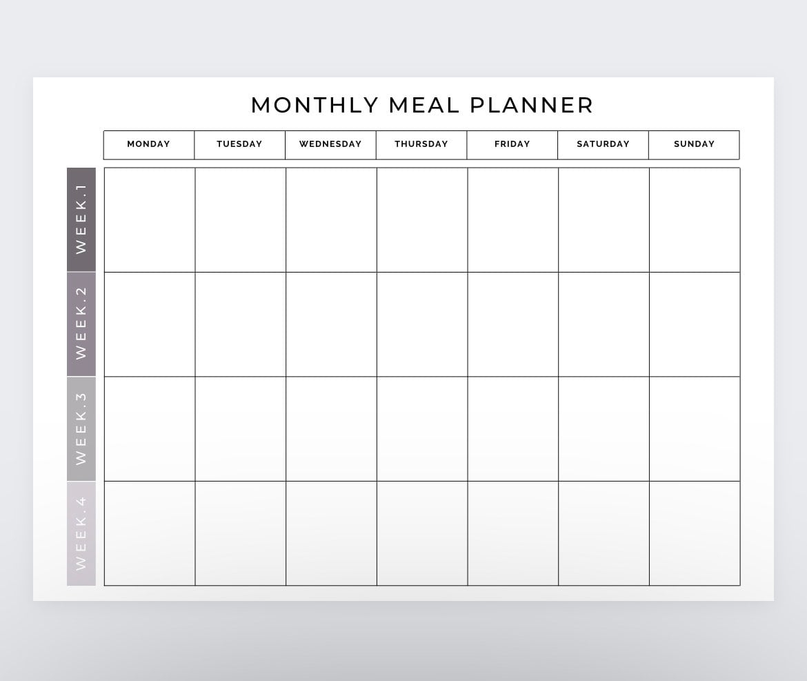 Monthly Meal Planner Weekly Menu Grocery List Kitchen Inventory Printable PDF Etsy Monthly Meal Planner Weekly Menu Grocery List Kitchen Inventory Printable PDF Etsy