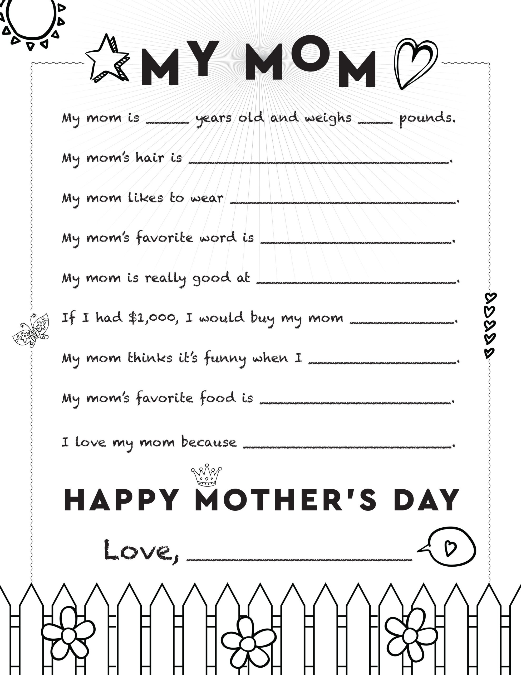 Mother s Day Printable Cards For Preschoolers Outlet