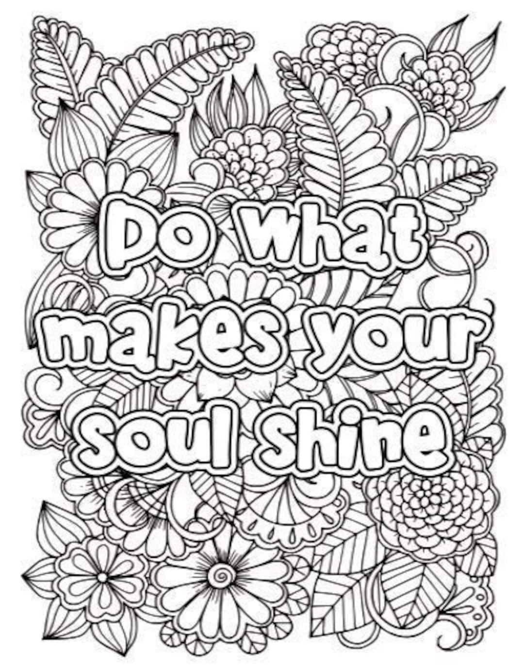 Motivational Coloring Pages Etsy
